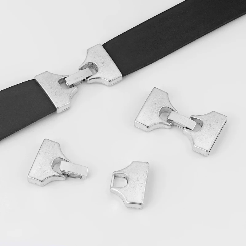 5 Sets 20mm Flat Snap Clasp For use with 5mm 10mm Leather Bracelet Making Findings|clasp rings|clasp pursesnap lead |