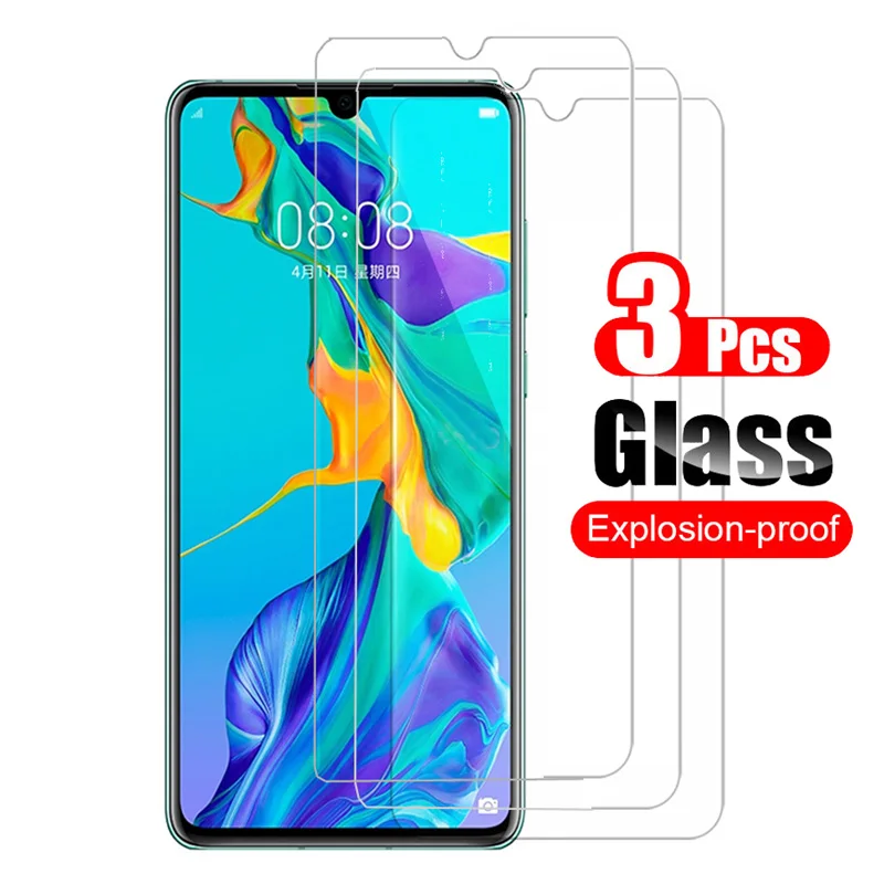 3 шт закаленное стекло для huawei P30 Pro Lite защиты экрана Защитная стеклянная пленка 9
