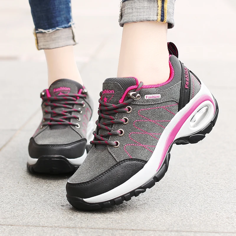 Для активного отдыха спорта походов Новинка Женские туфли лодочки на осень зима