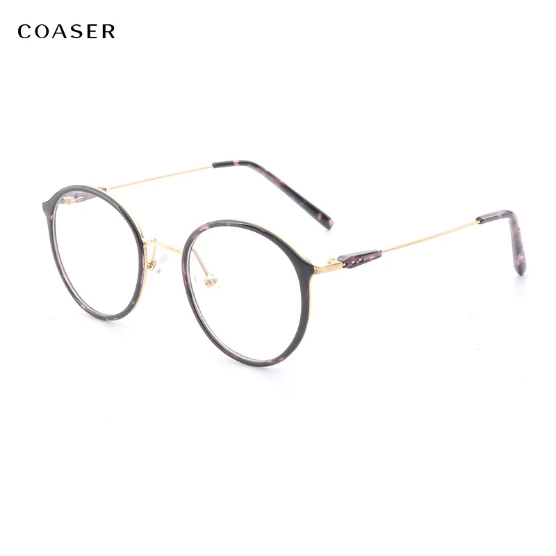 В винтажном стиле С модным металлическим TR90 очки для женщин ультра светильник