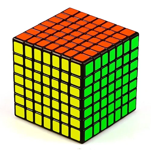 Черный MoYu Mofangjiaoshi MF7 7x7 Волшебная головоломка кубик без наклеек 7x7x7 черная профессиональная соревновательная скоростная куб обучающий игрушка - Цвет: Черный