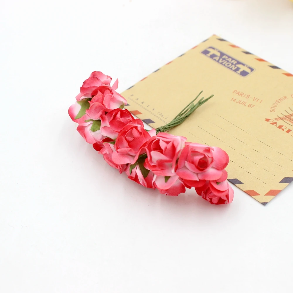 1 2 см многоцветный букет цветов из тутовой бумаги/Скрапбукинг искусственные розы