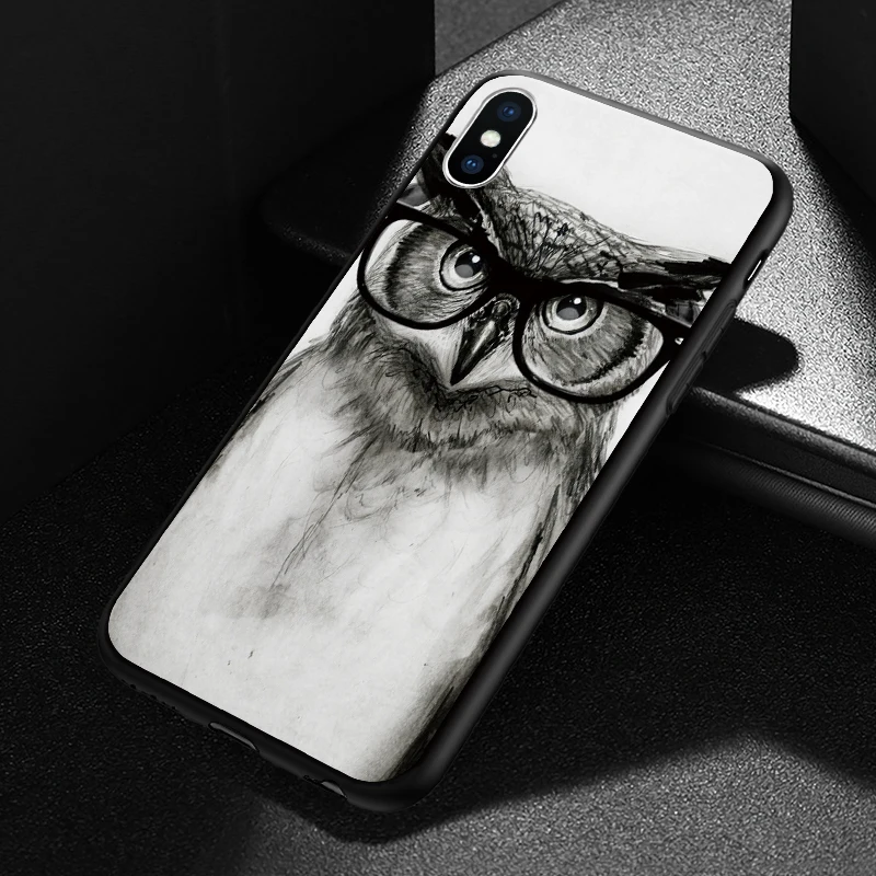 Сова Птица Животное тема шаблон для iPhone 5 5S SE 6 6S 7 8 Plus X XR XS Max жесткий чехол для телефона