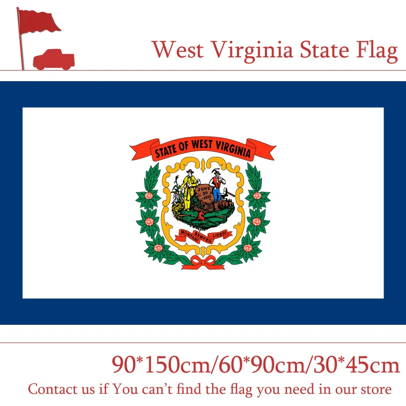 

West Virginia State Flag 60*90cm 90*150cm Flag 30*45cm Car Flag 3*5 Feet High-quality Custom Banners