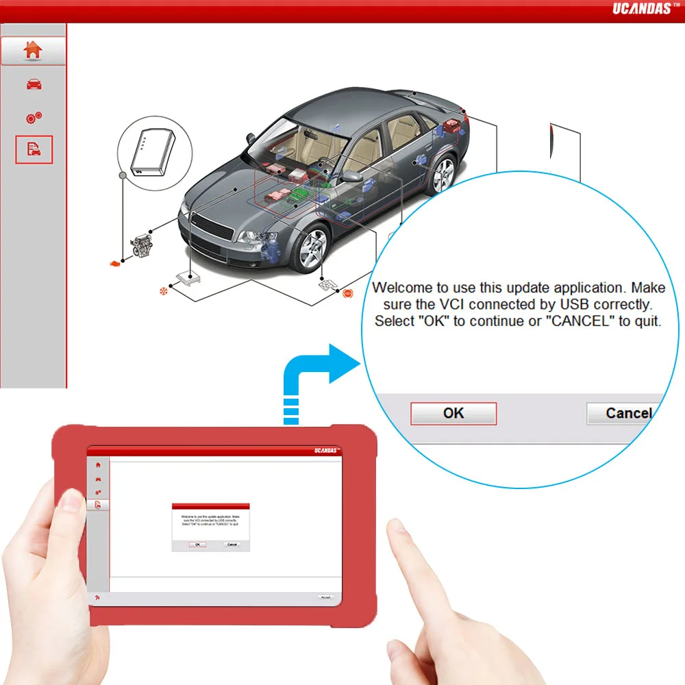 UCANDAS VDM Wi-Fi автомобильный диагностический планшет сканер OBD2 полная система диагностический инструмент OBD 2 Масляный сервис EPB SAS остальные диагностические инструменты