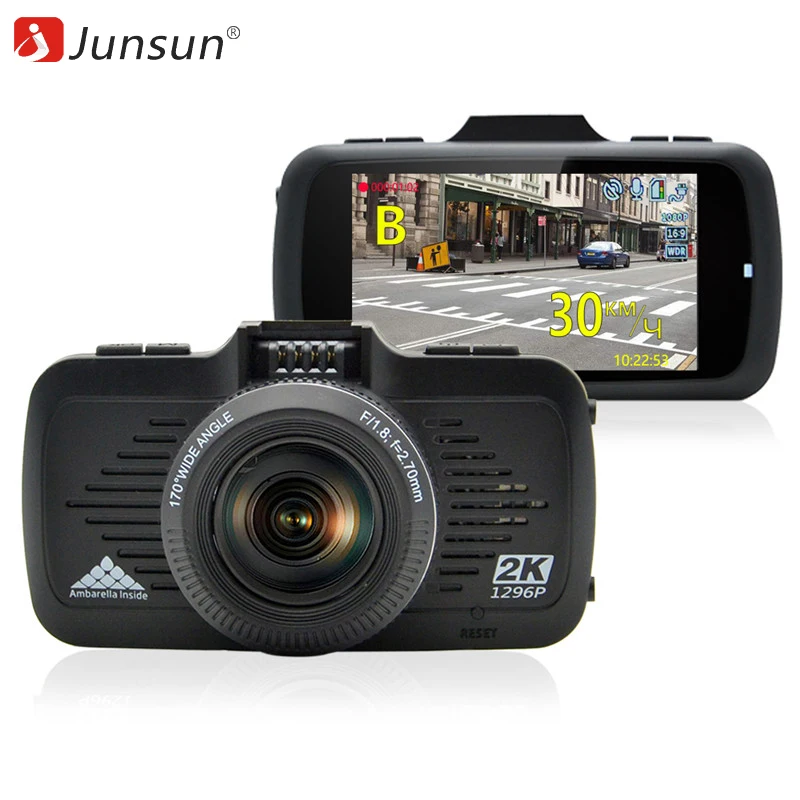 Junsun A799 Ambarella A7 Максимальное разрешение Full HD 1296 P Видеорегистраторы для