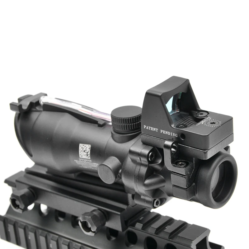 Trijicon Acog 4x32 оптический прицел красный Cahevron сетка волокно зеленый освещенный с Rmr