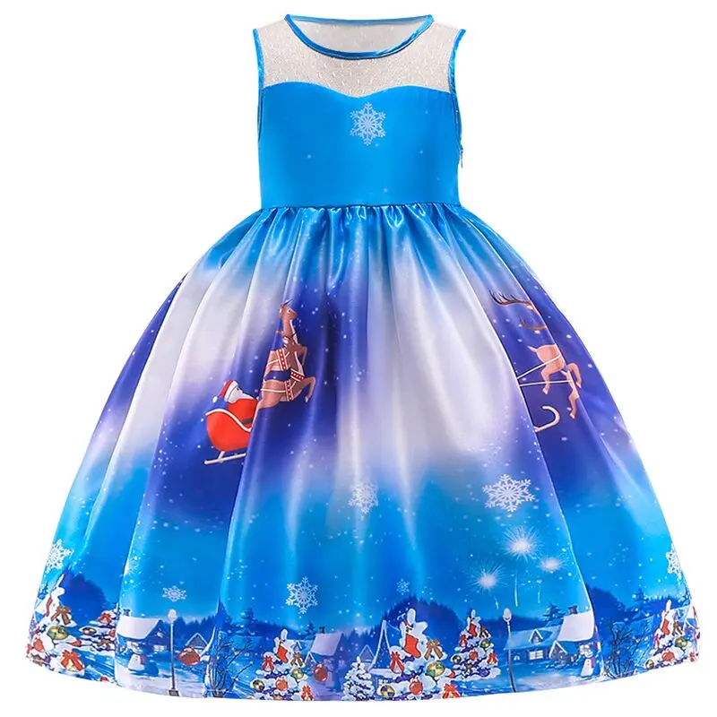 Girls Christmas Princess Costume 2019 Baby Girl Party Dresses Children's Birthday Lace Dress Kids Clothing 2-10Y | Детская одежда и