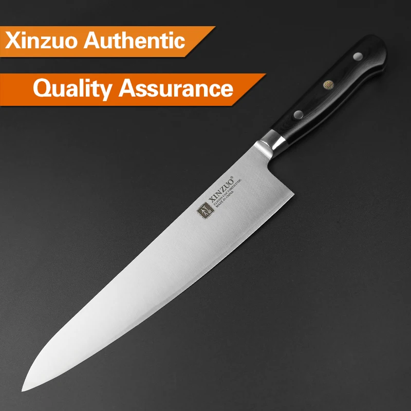 XINZUO 9,5 ''нож мясника 3 слоя 440C кованая сталь нержавеющая сталь 240 мм нож Gyuto 60 HRC кухонные ножи шеф-повара G10 Ручка