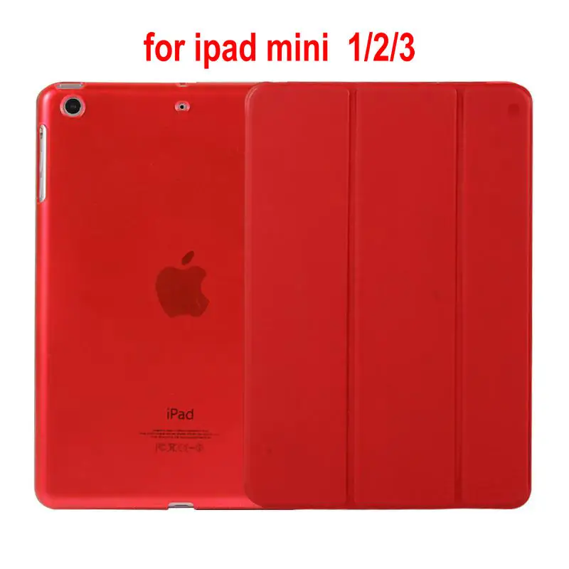 mini123 red Кожаный чехол из искусственной кожи для ipad mini1 2 3 4 5 mini2 mini 3 mini4 mini 5 Магнитный чехол для планшета с функцией пробуждения и сна для mini1/2/3/4/5 - Цвет: mini123 red