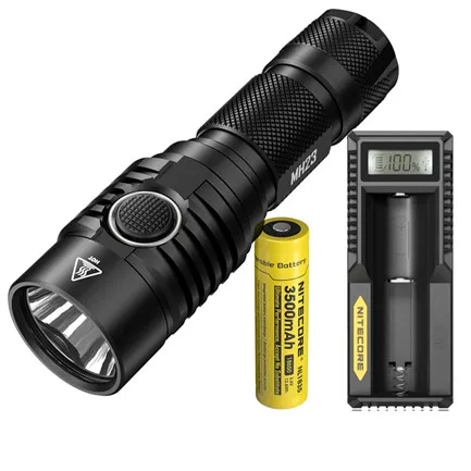 MH23 NL1835 UM10 NITECORE MH23 USB Перезаряжаемый фонарик CREE XHP35 HD max 1800 люмен 7 режимов работы тактический фонарь для поиска и спасательный маяк - Испускаемый цвет: MH23 NL1835 UM10