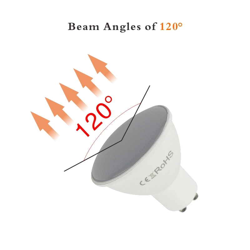 120 degree E27 E14 MR16 GU5.3 GU10 лампада светодиодный светильник 6 Вт AC 220 В Bombillas светодиодный светильник Точечный светильник Lampara конденсаторный рассеивающий точечный светильник - Испускаемый цвет: 120 degree