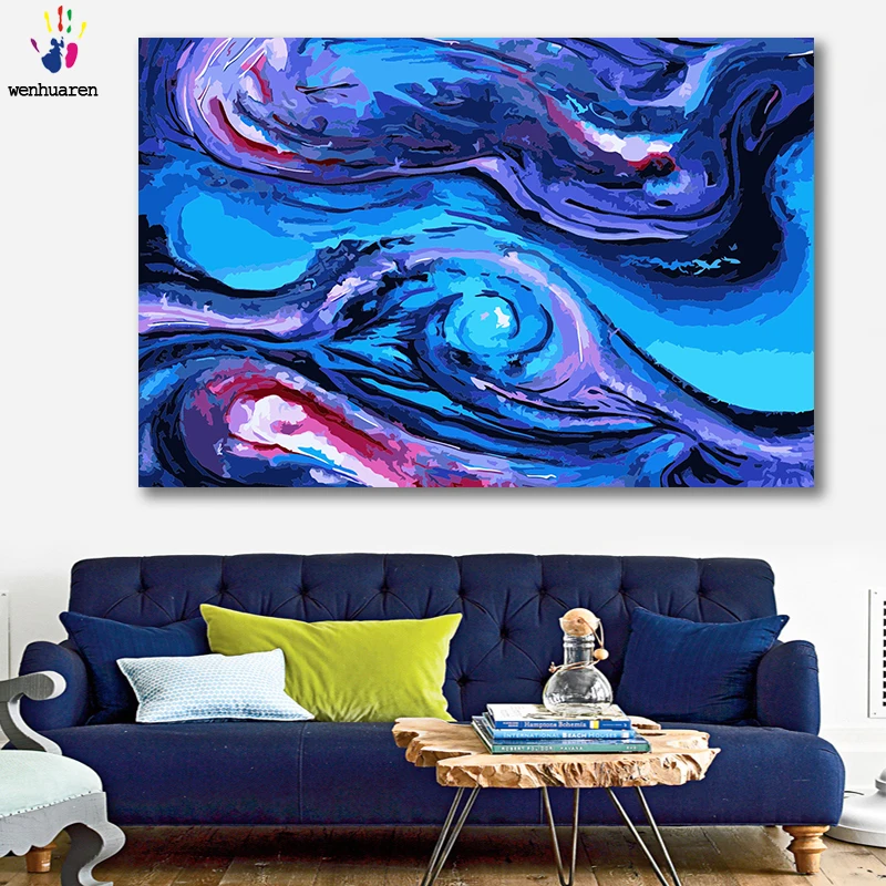 

DIY painting picture by numbers colorful Abstract Modern simplicity picture coloring by numbers framed 40x50 for wall