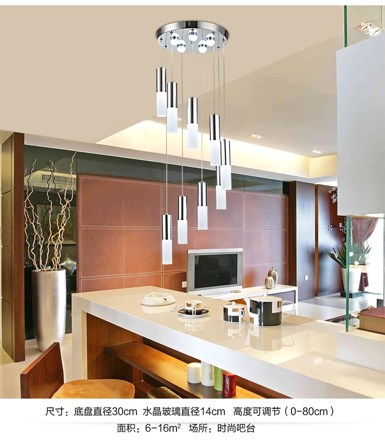 Светодиодная Люстра для столовой современная простая двойная лестница