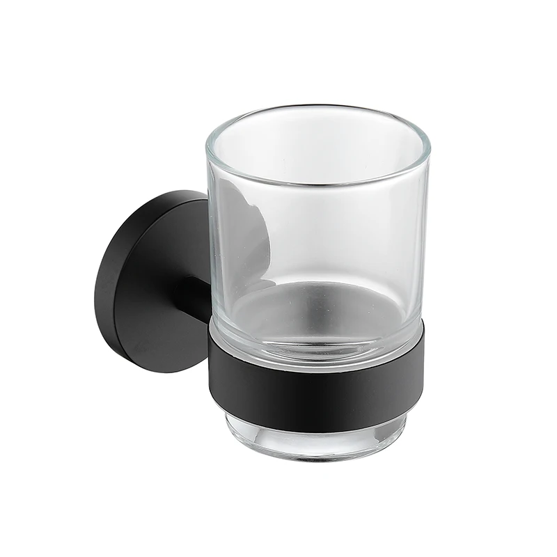 Toothbrush Holder SUS 304 нержавеющая сталь аксессуары для ванной комнаты наборы черный матовый полотенцесушитель барная полка держатель для бумаги держатель для туалетной щетки крючок для халата - Цвет: Toothbrush Holder