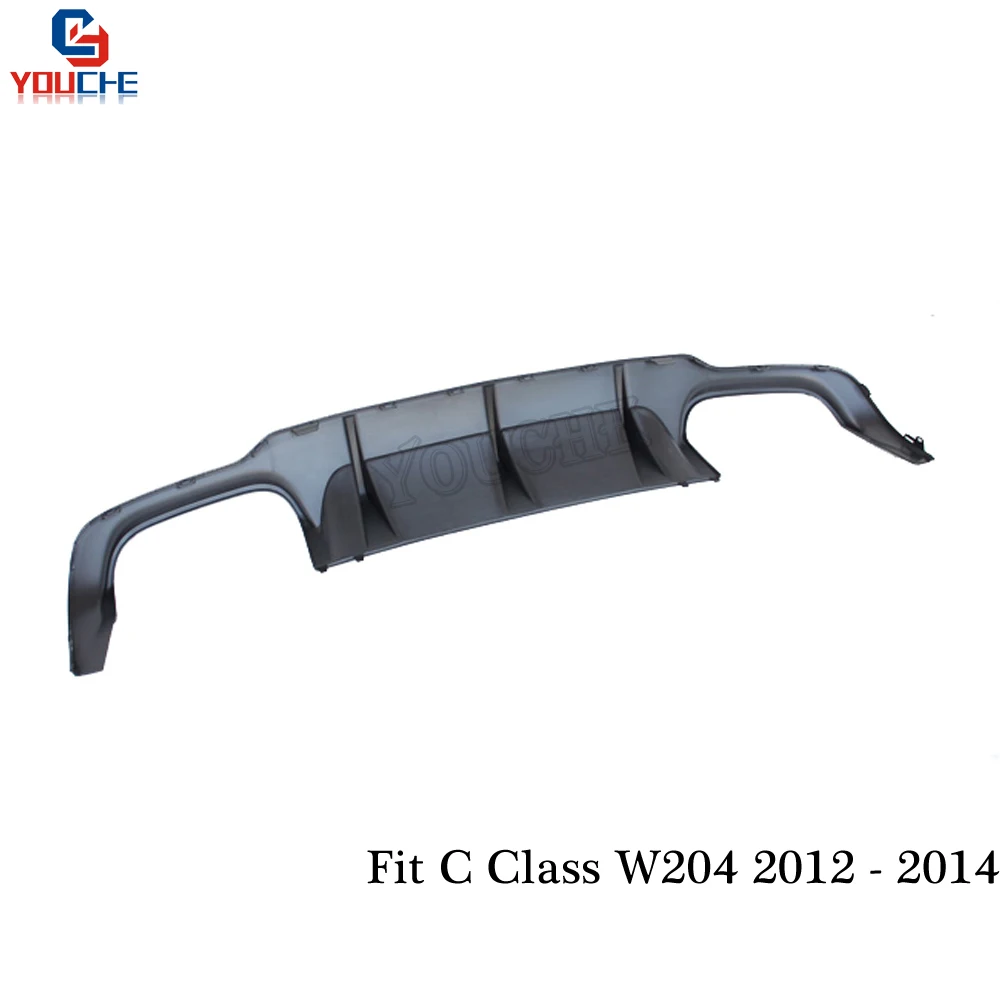 C63 Стиль ABS Пластик задний диффузор для Mercedes W204 C63 2012 2013 C180 C220 C200 C250 C300 C350 задний бампер крышкой 4 розетки