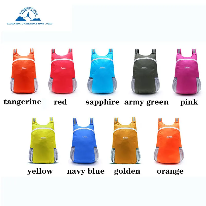 Легкий упаковочный рюкзак водостойкий походный небольшой удобный складной для