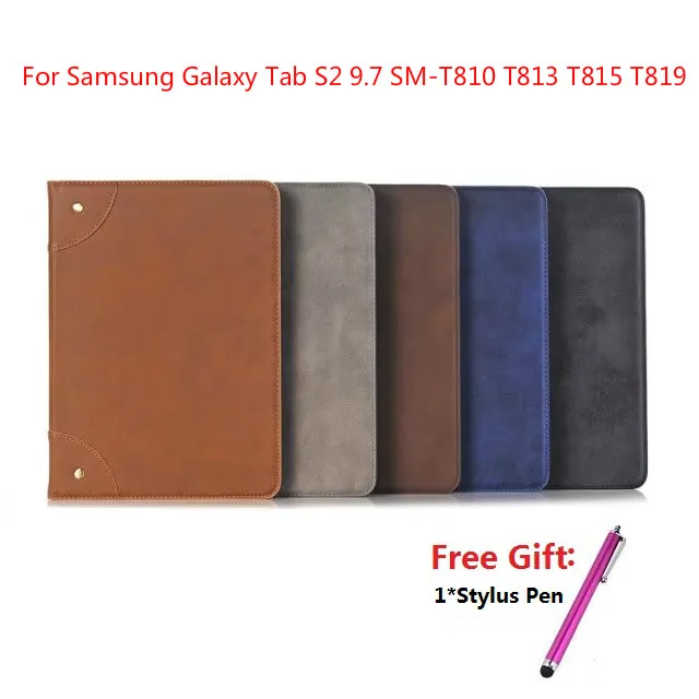 Чехол-Кошелек с карманом для samsung Galaxy Tab S2 9,7 SM-T810 T813 T815 T819 чехол из искусственной кожи откидной Чехол-подставка с отделением для карт+ ручка