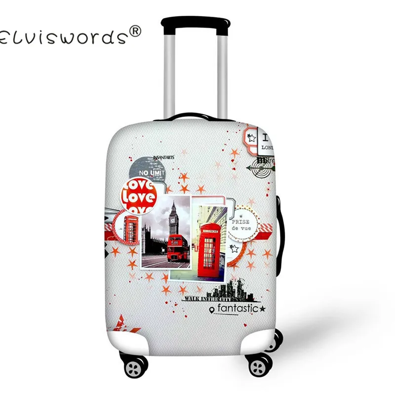 Z273 ELVISWORDS, дорожные плотные эластичные багажные сумки для багажа 18-30 дюймов, Защитные чехлы для багажа, чехол на колесиках, Чехол для багажа - Цвет: Z273