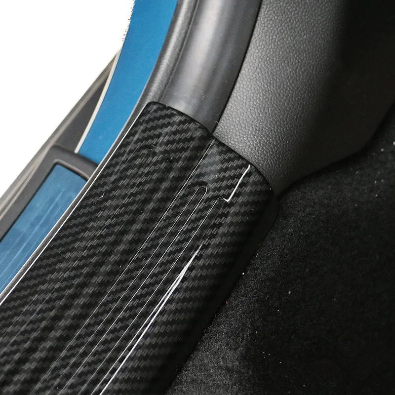 4 шт. защитная Накладка на порог автомобиля из углеродного волокна|Наклейки для