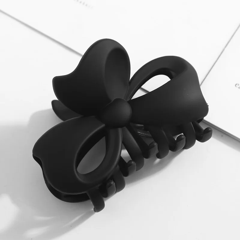 TS11-black 8cm Модный, большой краб, простой акриловый коготь для волос, устойчив к падению для девушек, женщин, аксессуары для волос - Цвет: TS11-black 8cm