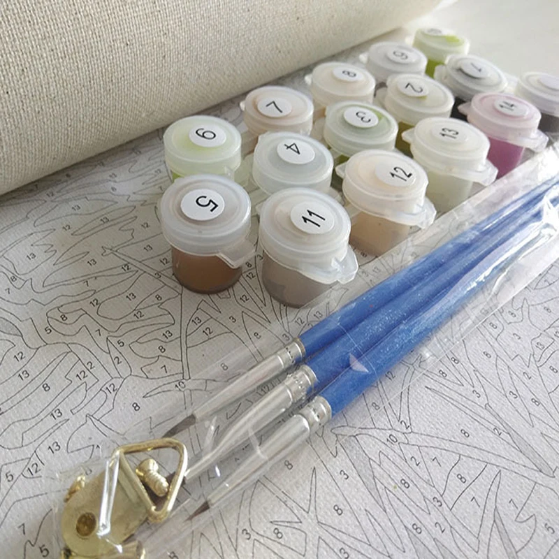 Рамка на вашей стороне DIY живопись по номерам животные ручная роспись Картина