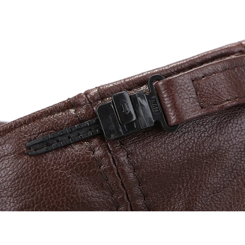 Мужская бейсбольная Кепка из натуральной кожи на весну осень зиму Регулируемая