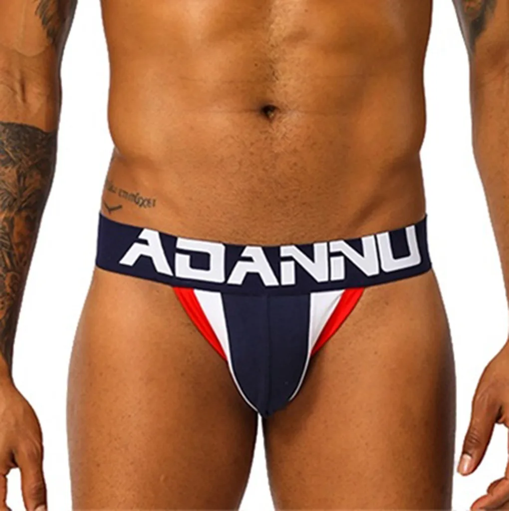 Трусы мужские короткие с U-образным выпуклым мешочком пикантное нижнее белье для