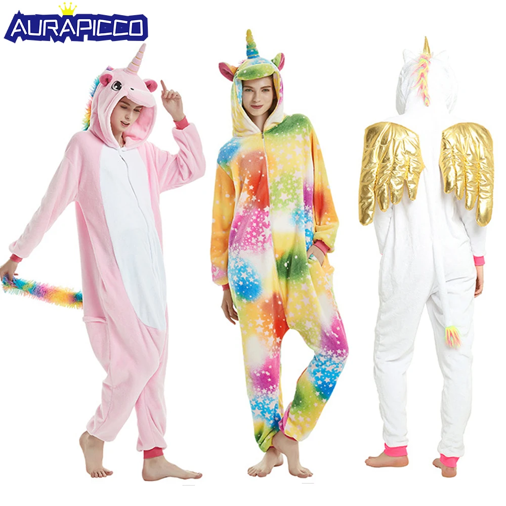 Костюм унисекс для взрослых комбинезон в виде животного пижама с крылатой