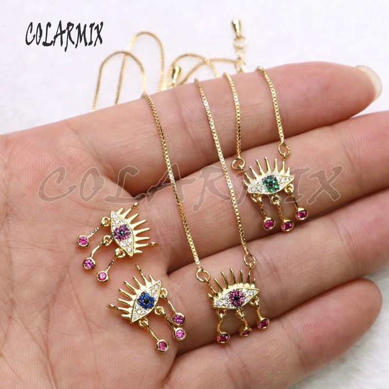 6Pcs High quality pendant Eye shape crystal necklace jewelry Necklace gift for lady wholesale | Украшения и аксессуары