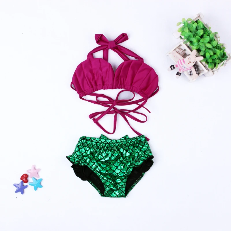 Купальник для девочек костюмы Русалочки комплект бикини вечеринки косплей