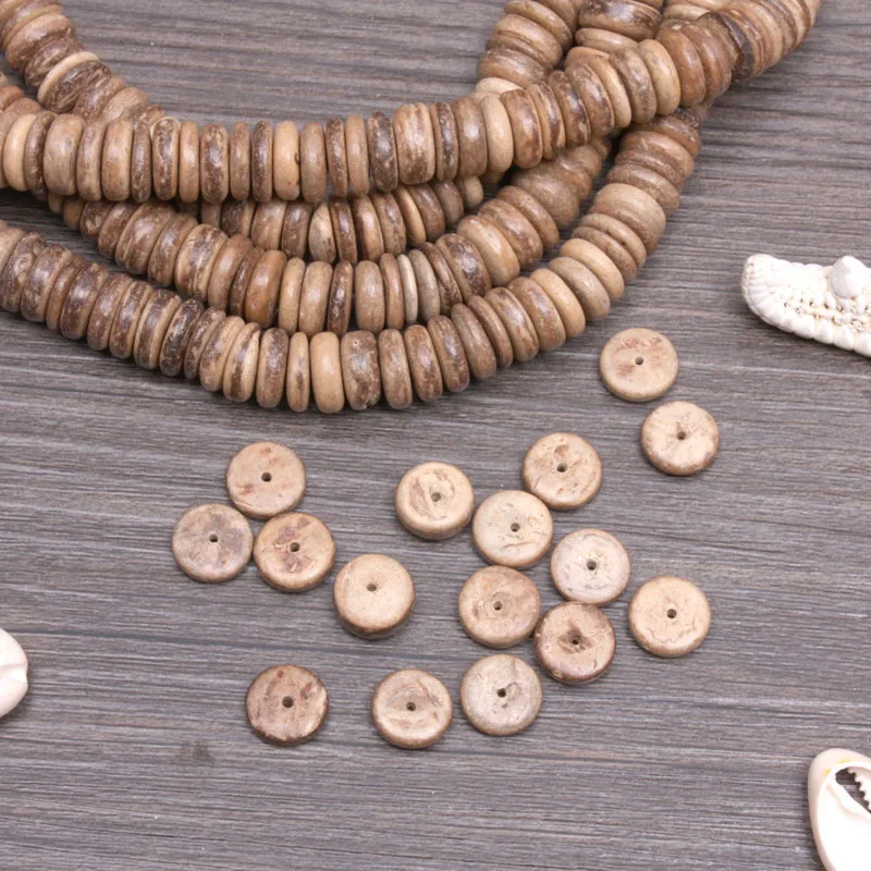 Бусины из ракушек светло кофейного цвета бусины модные натуральных колес для