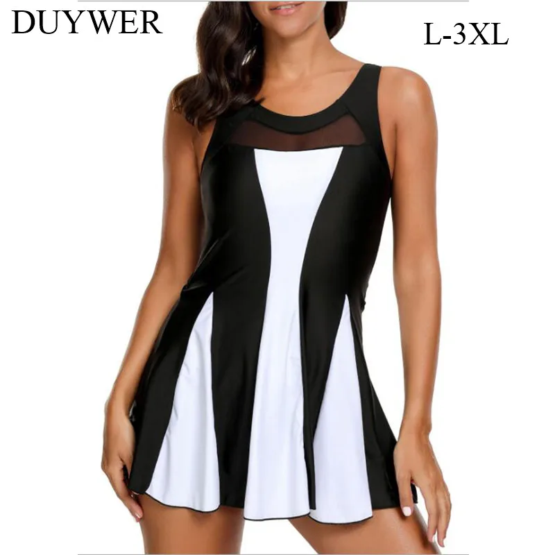 Плюс Размеры Одна деталь купальник жира Для женщин купальники черный ванный