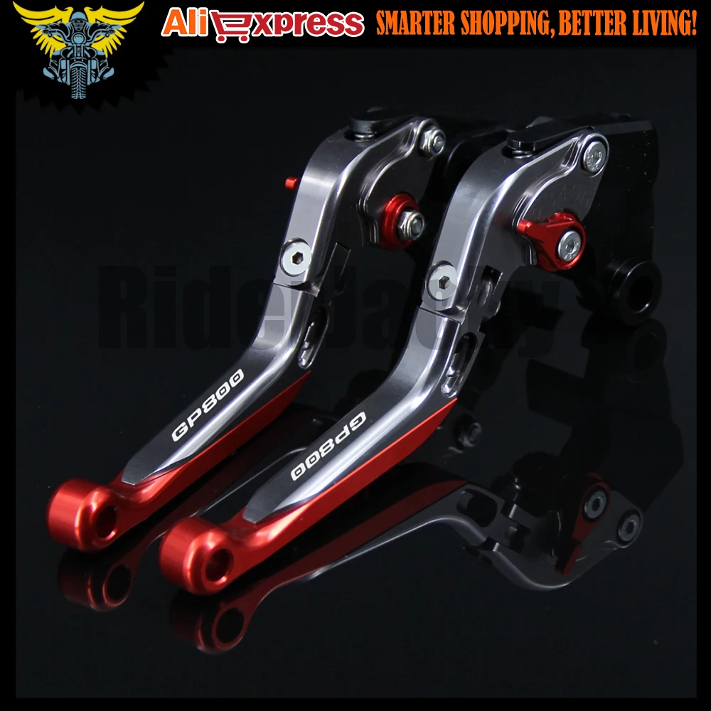 Лазерный логотип красный и Титан ЧПУ Регулируемая Складная Выдвижная мотоциклов