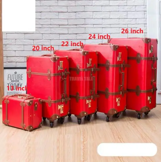 1 pcs luggage CARRYLOVE 2" 22" 2" 26" Спиннер чемодан в стиле ретро набор багаж дорожная тележка чемодан на колесиках - Цвет: 1 pcs luggage