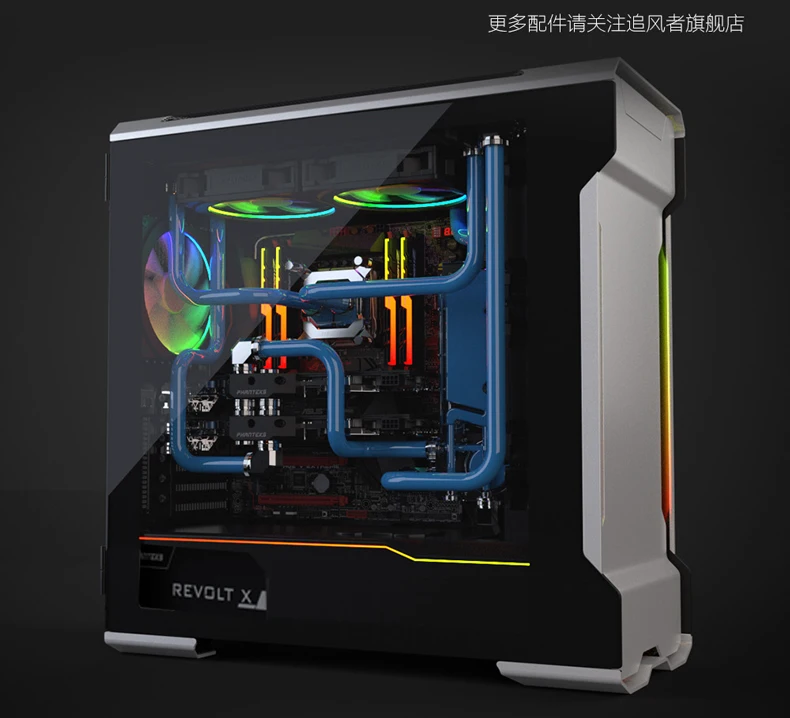 PHANTEKS Evolv X 518 двойная система EATX шасси RGB светильник с управлением из закаленного стекла чехол для настольного компьютера