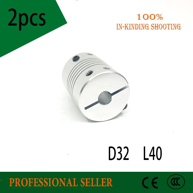 Shafts D32 L40 6*8mm Clamp Type elastic coupling Z Axis Connector Two Size Together 3D Printer accessories | Обустройство дома