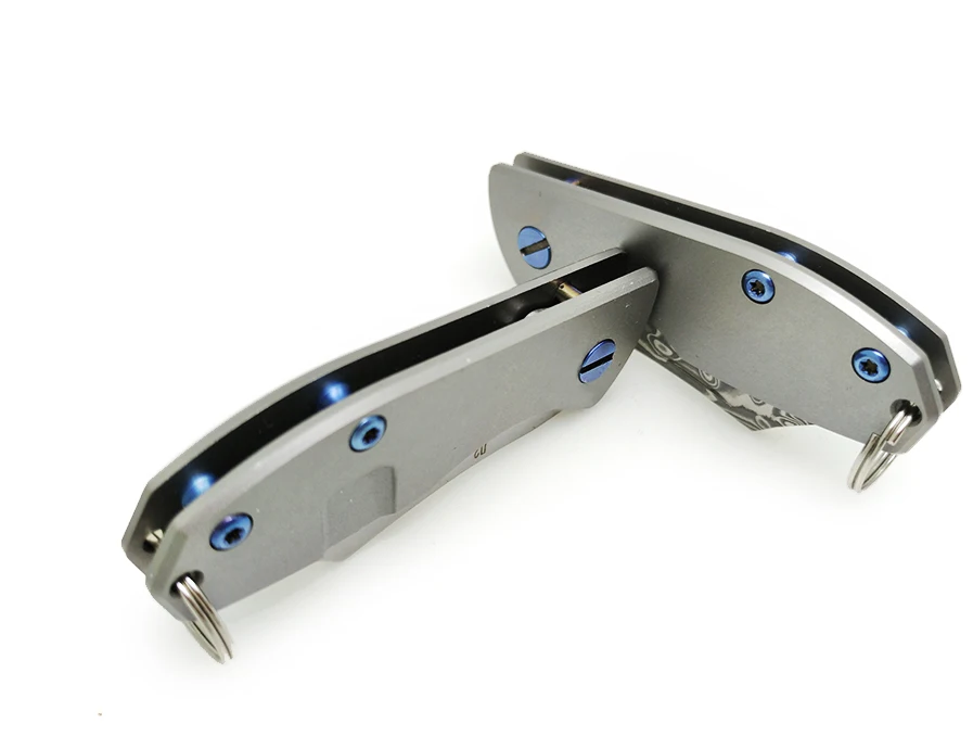 Маленький складной Охота карман Ножи D2/VG10 Сталь Титан Ручка Тактический