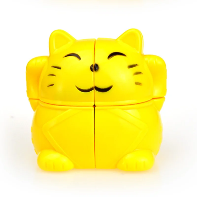Фирменная Новинка Yongjun YJ Zhaocai Cat Lucky головоломки на время Magic Cube 2x2x2 развивающие