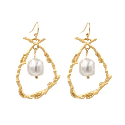 Популярные преувеличенные геометрические серьги капельки из сплава с