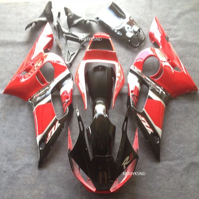 Крутой комплект обтекателей для YAMAHA YZFR6 98 99 00 01 02 YZF R6 1998 1999 2000 2002 ABS красный и черный