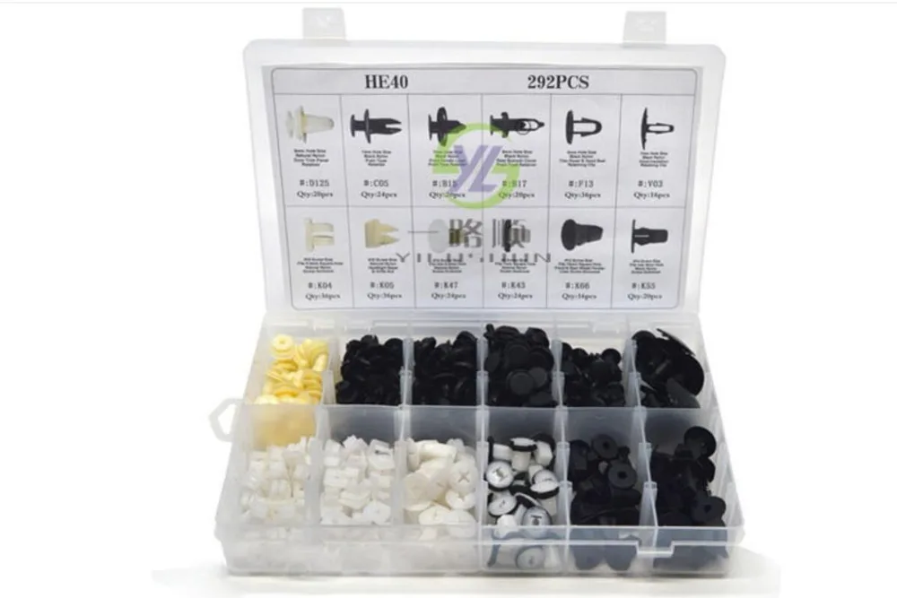 292 шт. зажимы для крыльев и дверей автомобиля фиксатор кузова в ассортименте TOYOTA