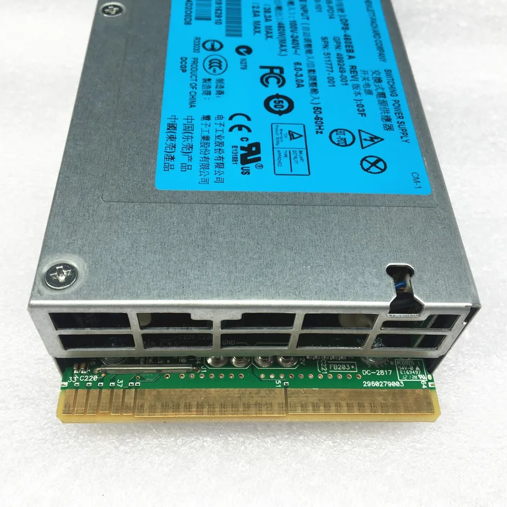 DL380G6 G7 DPS-460EB в HSTNS-PL14 HSTNS-PD14 511777-001 аккумулятор большой емкости 437573-B2 499249-001 499250-101 12V 38A 460W строгий тест