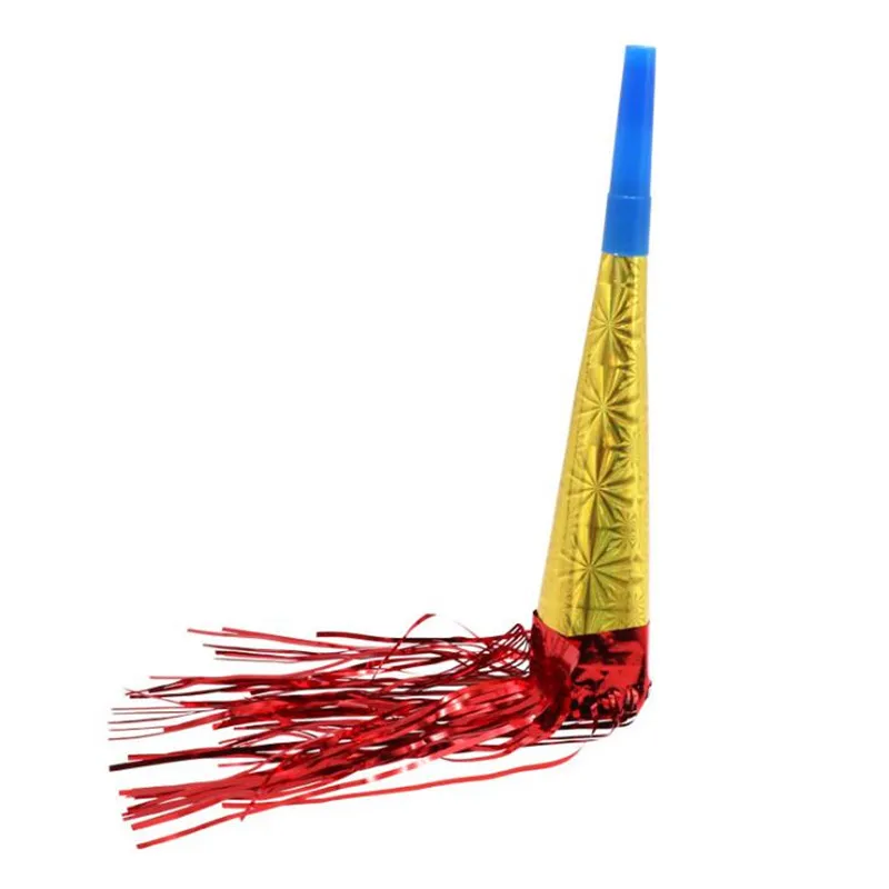 

New Colorful Tassel Paper Horn Whistle Children Kids Toys Noise Maker School Prize Toy Gifts Halloween Party Supplies