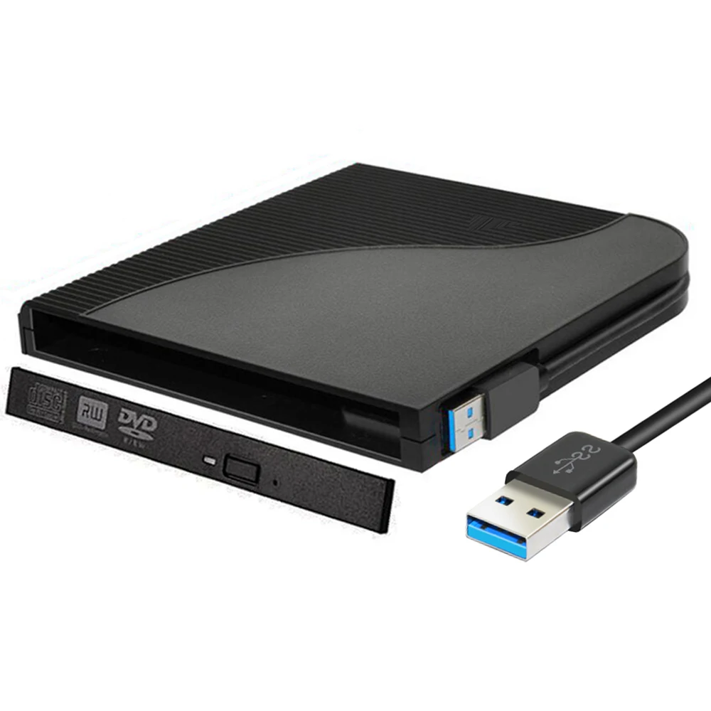 12 7 мм USB 3 0 DVD привод Внешние оптические диски Корпус SATA к Внешний чехол для