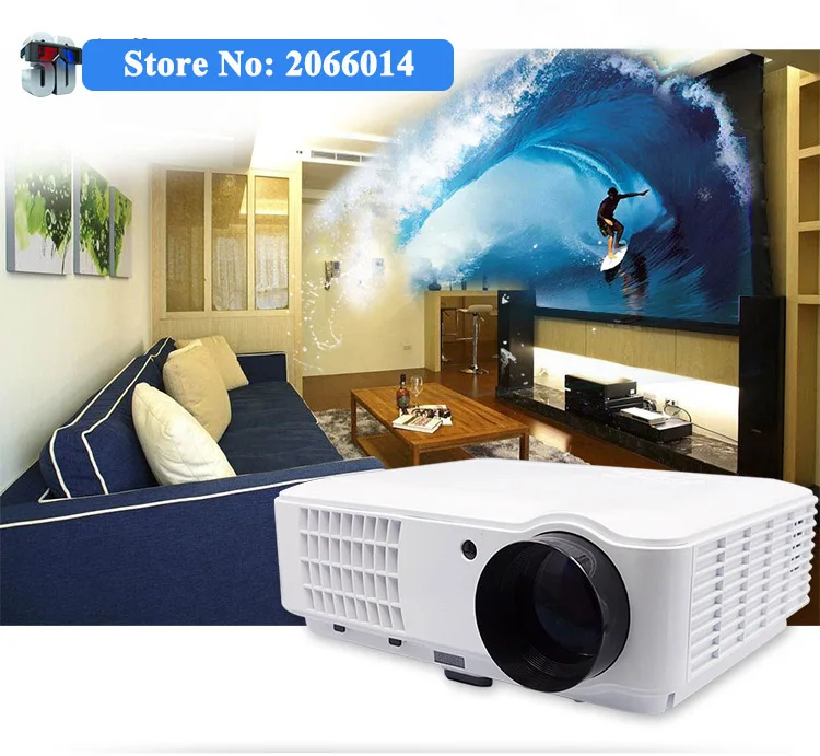Новые 3500 lumnes Лучший Домашний Theater1280X800 Мультимедиа 1080 P HD 3D Видео HDMI USB LCD LED Проектор