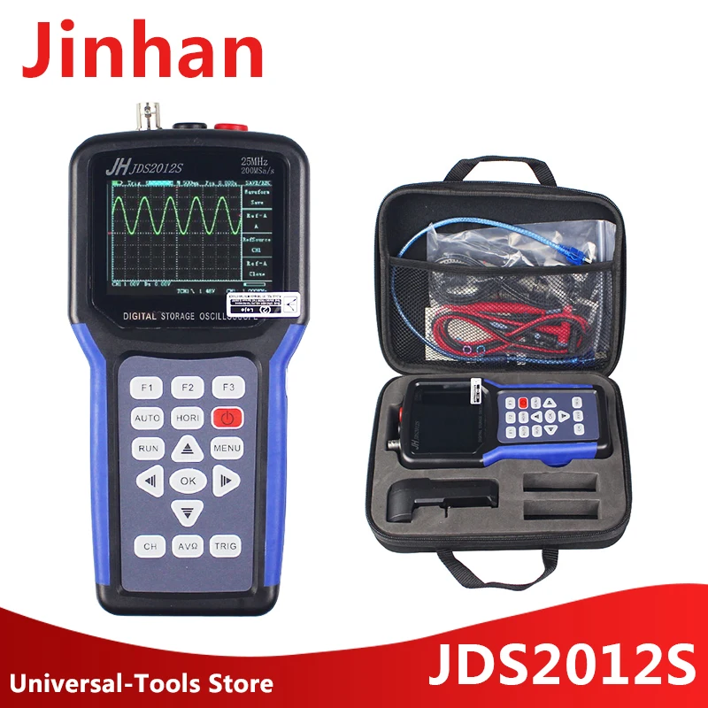 Jinhan JDS2012S ручной цифровой осциллограф 1 канал Цифровой мультиметр 200MSa/s JDS2012S TFT ЖК-дисплей Лидер продаж
