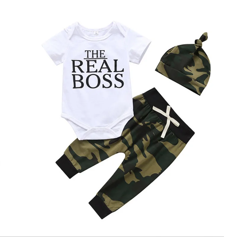 Комплекты одежды для маленьких мальчиков из 3 предметов лето 2019 новый стиль: