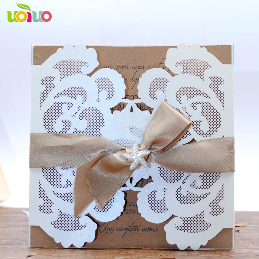 

free shipping 50set inc276 New Laser Cut butterfly Wedding Invitations Elegant Wedding Invitation Cards