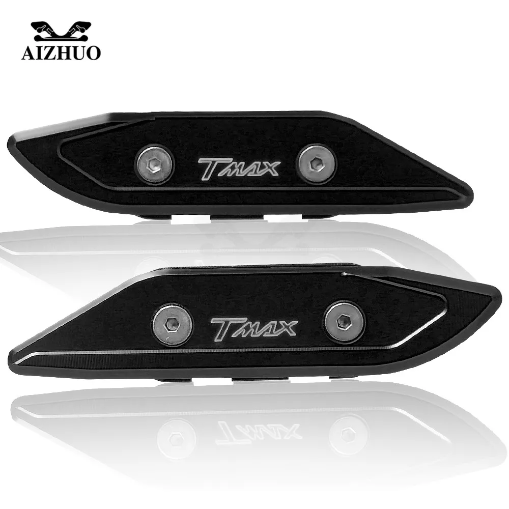 tmax logo Мотоцикл зеркало изготовленное на станке с ЧПУ Заглушка Крышка приводом кронштейн для зеркала для Yamaha TMAX 530 2012 2013 T MAX 530 TMAX530 - Цвет: tmax logo